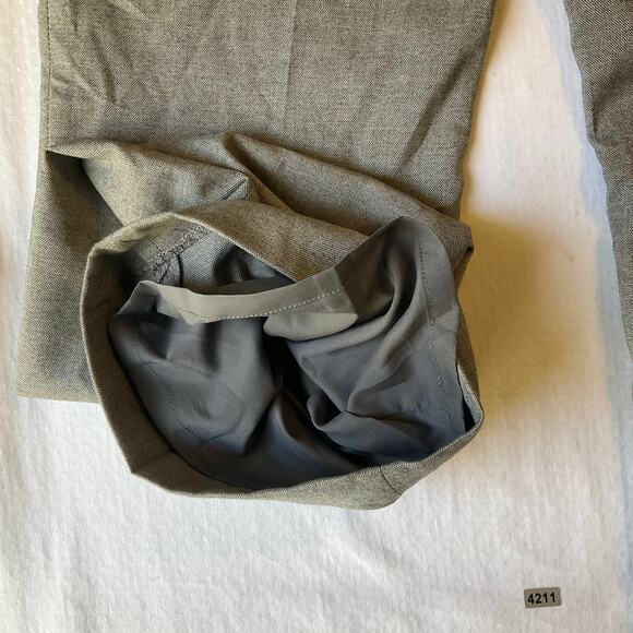 Banana Republic Women Dress Pants size 10 Gray w Liner Mid Rise Wide Leg Flared - Picture 9 of 11